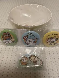 ちいかわ 缶バッジ アクリルスタンド ボウル セット