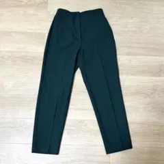 ZARA ザラ ハイウエスト テーパードパンツ スラックス グリーン