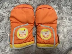 子供用　オレンジミトン手袋　スキー　スノーボード　グローブ　雪遊び