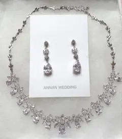 ANNAN WEDDING ネックレス ピアスセット ブライダルアクセサリー