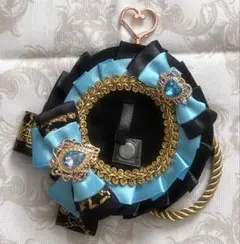 【痛ロゼット】オタ活 推し活 痛バ 缶バッジ 水色 ハンドメイド 34