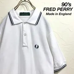 90‘s イングランド製 FRED PERRY フレッドペリー 半袖 ポロシャツ