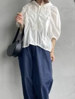 正規品] 未使用近 リネンフリルハオリ ホワイト FREE - メルカリ