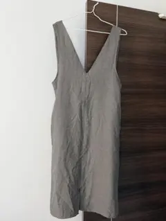 ショコラフィネローブ ジャンスカ 千鳥格子 フリーサイズ グレー