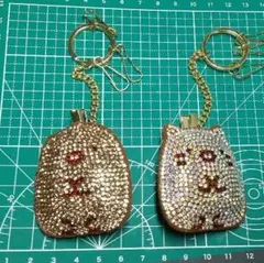 すみっコぐらし キーホルダー バッグ キークリップ ねこ とんかつ 2点