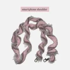 ハンドメイド　スマホショルダー　スマホストラップ　手編み　かぎ編み
