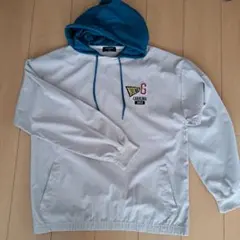 BACK NUMBER フード付きパーカー Lサイズ グレー/青