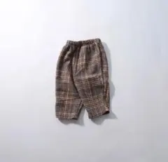 韓国子供服 【Lala Land】90cm チェックパンツ 冬パンツ