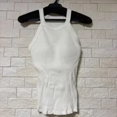 rum様専用ユニクロ ホルターネックブラタンクトップ S ホワイト