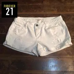 forever21♥️ホワイトデニムショートパンツ 28