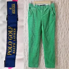 サイズ0 150/68A ラルフローレン ポロゴルフ 緑コーデュロイ パンツ