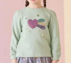 トレーナー　スパンコール 130 女の子　anyFAM