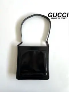 GUCCI PATENT ENAMEL ONE SHOULDER BAG