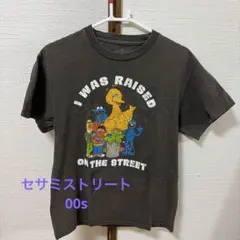 セサミストリート 半袖 Tシャツ サイズM ビッグロゴ コピーライト 00s