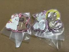 二尾の小狐てnこ ラバーキーホルダー 2種セット ラバスト