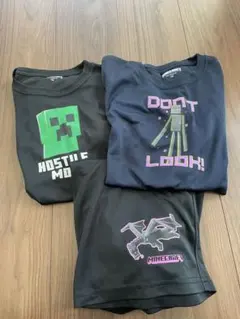 マイクラ　メッシュカットソー＆短パン　150センチ　3枚セット