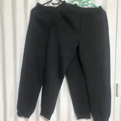 ロングパンツ 2枚セット ブラック