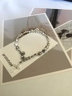 シルバー クロスモチーフ ブレスレット