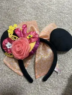 ディズニー カチューシャ 花柄 リボン ミニー ミニスタ