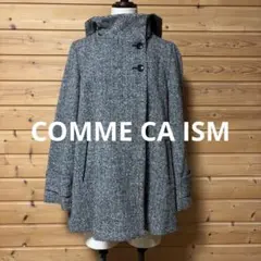 COMME CA ISM フード付きケープコート ポンチョ風