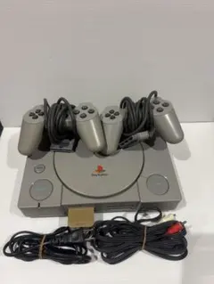 【ジャンク品】Sonyプレイステーション(PS)本体　コントローラー2個