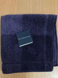 BURBERRY バーバリー　タオルハンカチ　タグ付き　濃紫
