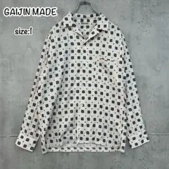 希少 GAIJIN MADE ガイジンメイド 総柄 オープンカラー シャツ 1
