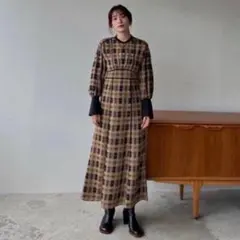 Ameri 2WAY HANDWRITING CHECK KNIT DRESS - メルカリ