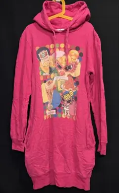 ヒステリックスミニ　ピンク ロング丈パーカー