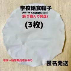 給食帽子 フリーサイズ(約25㎝)(3枚)