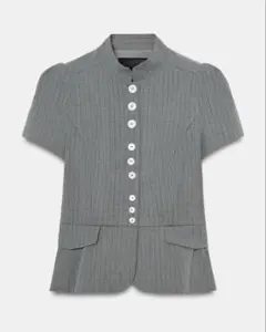 ZARA ボタン付きピンストライプトップス