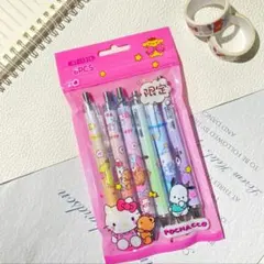 【サンリオ】キャラクターボールペン⑪黒インク0.5 6本セット おまけ付き