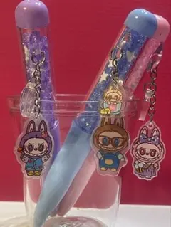 ラブブ チャーム付きキラキラペンセット