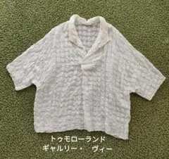 GALERIE VIE 半袖シャツ ホワイト チェック柄のサムネイル