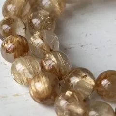 いち ☆様サイズ変更 高品質　タイチンルチルクォーツ　ブレスレット最終値下げ品♡