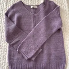 COLLAGE GALLARDAGALANTE ラベンダー Vネック ニット