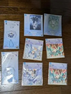 1番くじ雪ミク アクスタ 2点　アクリルチャーム2点ミニ色紙４点　計8点セット