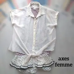 axes femme レース切替 半袖ブラウス　送料込みのサムネイル