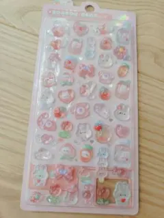 ボンボンドロップシール♡うさぎ ももいろボンボン