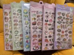 最安」CRYSTAL CAMEO 3D立体シール 6枚セット 食べ物 まとめ売り