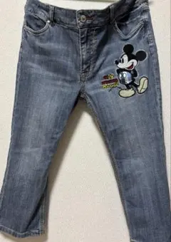 Disney Mickey Mouse クロップド丈デニムパンツ 84cmのサムネイル
