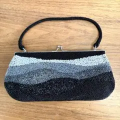 ヴィンテージ クラッチバッグ 極小ビーズ ハンドメイド ビーズ刺繍 昭和レトロ