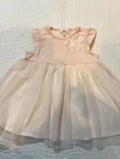 【美品】KUMIKYOKU ピンク チュールワンピース 80