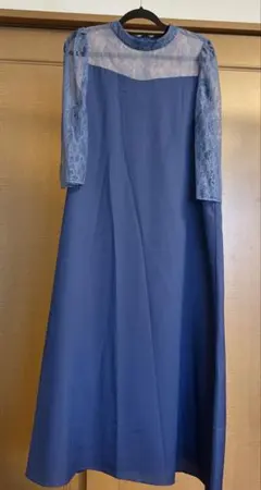 aimer anche レースワンピース ドレス　ロング　L　パープル