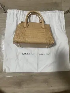 付属袋付き、IACUCCI ベージュ ハンドバッグ
