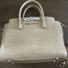 JILLSTUART ハンドバッグ ピンク クロコ型押し - メルカリ