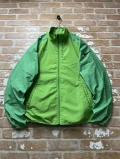 00s NIKE ナイキ　ナイロンジャケット　トラックジャケット　緑　y2k