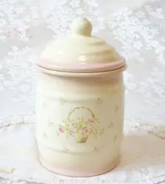 9/30までの出品♡イマンローズバスケットホーローライスキャニスター缶大薔薇琺瑯 お値下げ♡イマンダイアナローズホーローライスキャニスター缶