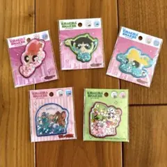 キラキラシェイカーステッカー 5点 パワパフ トムジェリ 짱구