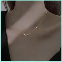 スマイルネックレス　ゴールド